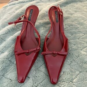 Tony Bianco Red Kitten Heels - Size 7